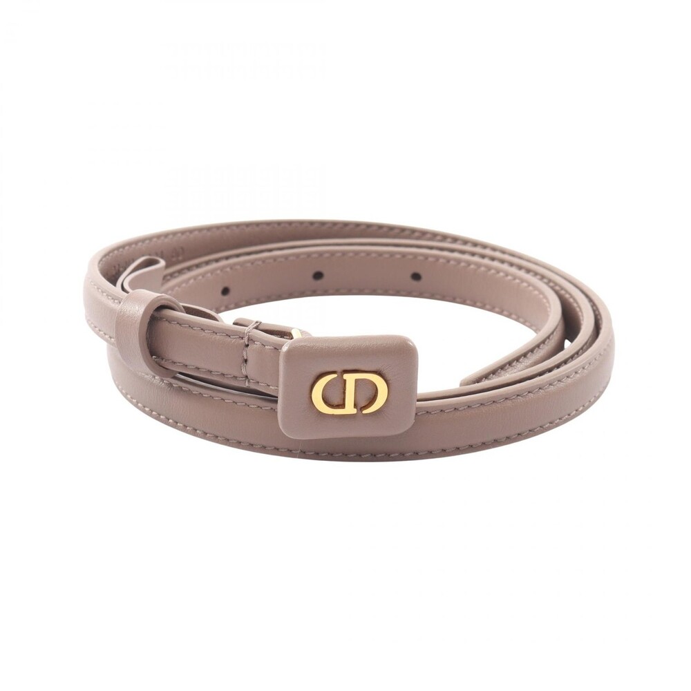 Dior Cd Logo Belt Leather Beige Used #355163D54B